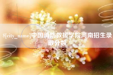 黑龙江中国消防救援学院河南招生录取分数