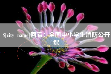 黑龙江回看：全国中小学生消防公开课