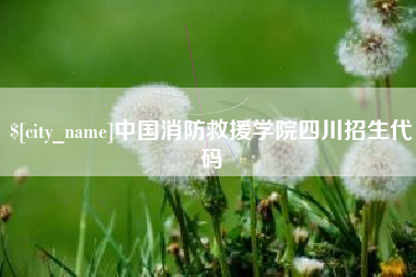黑龙江中国消防救援学院四川招生代码