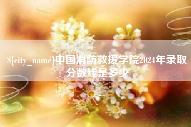 黑龙江中国消防救援学院2024年录取分数线是多少
