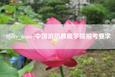 黑龙江中国消防救援学院报考要求