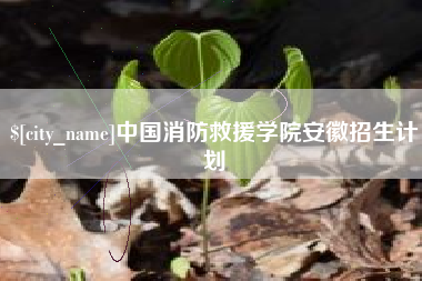 黑龙江中国消防救援学院安徽招生计划