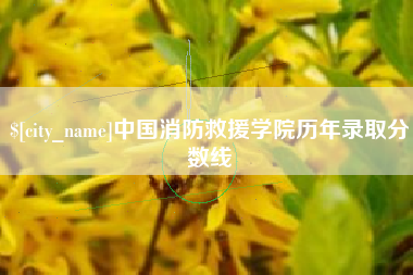 黑龙江中国消防救援学院历年录取分数线
