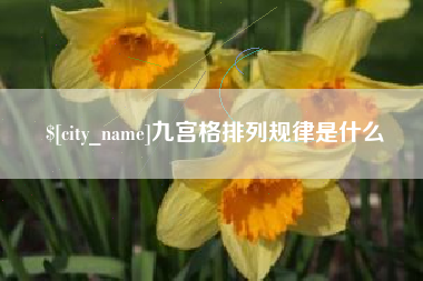 黑龙江九宫格排列规律是什么