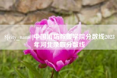 黑龙江中国消防救援学院分数线2023年河北录取分数线