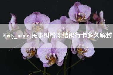 黑龙江民事纠纷冻结银行卡多久解封