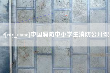 黑龙江中国消防中小学生消防公开课