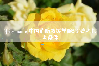 黑龙江中国消防救援学院2020高考报考条件